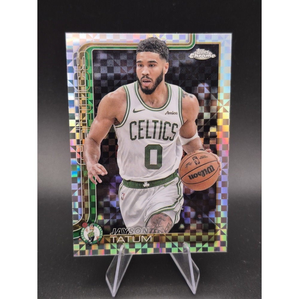2025 Topps Chrome Jayson Tatum #49 X-Fractor Refractor Boston Celtics Champion